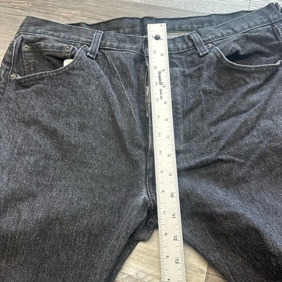 Levi's 501 Jeans Red Tab Faded Black Mens 36x29 Straight Leg Button Fly Denim - Picture 6 of 11